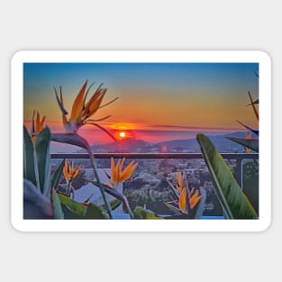 Sunset Over Los Angeles Sticker